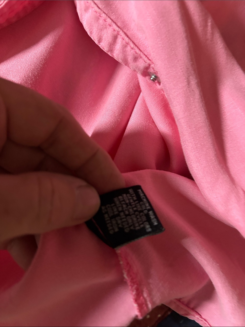 Pink Button-Front Blouse - Picture 6 of 6